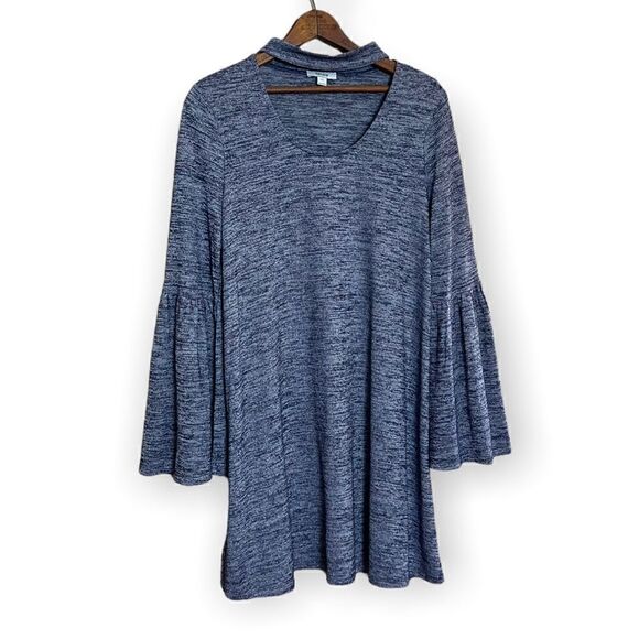 Kensie Flared Sleeve Knit Above Knee Dress - Picture 1 of 8